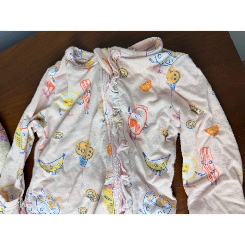 Angel Dear Bamboo Footie‎ Pajamas Zip Newborn 0-3 Months Printed Girl